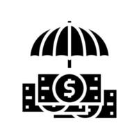 coffre-fort d'argent glyphe icône illustration vectorielle vecteur