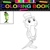 livre de coloriage grenouille vecteur