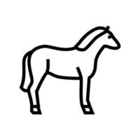 cheval animal ligne icône illustration vectorielle vecteur