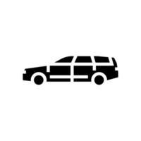 wagon voiture glyphe icône illustration vectorielle vecteur