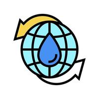 renouvellement de l'illustration vectorielle de l'icône de couleur de l'eau vecteur