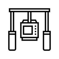 caméra antichoc outil ligne icône illustration vectorielle vecteur