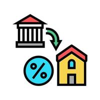 illustration vectorielle de l'icône de couleur des prestations de logement vecteur