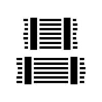 planche de bois entrepôt glyphe icône illustration vectorielle vecteur