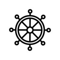 illustration vectorielle de l'icône de la roue du dharma vecteur