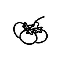 icône de vecteur de tomate. illustration de symbole de contour isolé