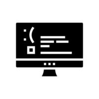 illustration vectorielle d'icône de glyphe de page web internet non travaillée vecteur