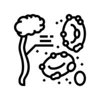 illustration vectorielle de l'icône de la ligne malade de l'anémie sidéroblastique vecteur