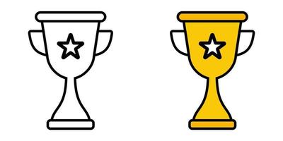 illustration graphique vectoriel de la coupe, du trophée, de l'icône du gagnant