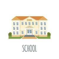 icône de l'école dans un style plat sur fond blanc. illustration vectorielle vecteur