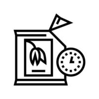 durée de conservation de la farine d'avoine lorsqu'elle est ouverte illustration vectorielle de l'icône de la ligne du sac vecteur