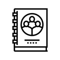 statut de l'entreprise pour l'illustration vectorielle de l'icône de la ligne des employés vecteur