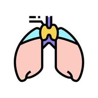 thymus endocrinologie couleur icône illustration vectorielle vecteur