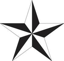 icône étoile sur fond blanc. signe astrologique noir et blanc. style plat. vecteur