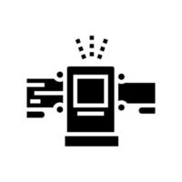illustration vectorielle d'icône de glyphe de machine d'écorçage de journal vecteur