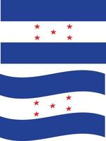 forme d'agitant le drapeau du honduras sur fond blanc. drapeau du honduras. vecteur