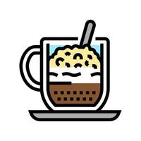 cappuccino café couleur icône illustration vectorielle vecteur