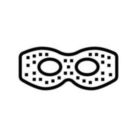 illustration vectorielle d'icône de ligne de masque pour les yeux vecteur
