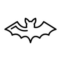 vecteur d'icône de chauve-souris. illustration de symbole de contour isolé