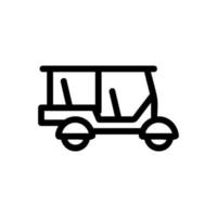 vecteur d'icône de taxi. illustration de symbole de contour isolé