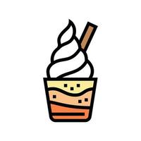 icône de couleur de crème glacée au yogourt illustration vectorielle vecteur