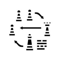 illustration vectorielle d'icône de glyphe d'affaires tactique vecteur