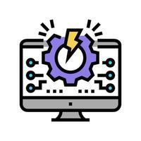 illustration vectorielle de l'icône de couleur du système de surcharge vecteur