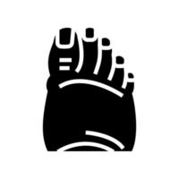 illustration vectorielle d'icône de glyphe d'oedème de pied gras vecteur