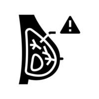 bosse dans la poitrine glyphe icône illustration vectorielle vecteur