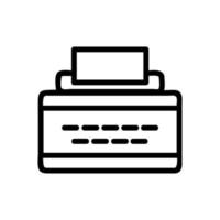 vecteur d'icône de machine à écrire. illustration de symbole de contour isolé