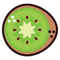 icône de griffonnage de kiwi vecteur