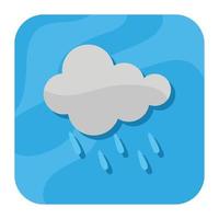 bouton d'application météo cloud vecteur