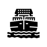 illustration vectorielle d'icône de glyphe de livraison de fret maritime vecteur