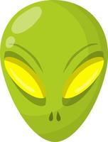 extraterrestre. monstre extraterrestre à tête verte vecteur