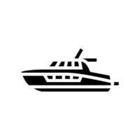 cabine cruiser bateau glyphe icône illustration vectorielle vecteur
