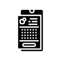 illustration vectorielle d'icône de glyphe de loto d'application de téléphone vecteur