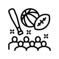 illustration vectorielle d'icône de ligne de fête pour enfants sportifs vecteur