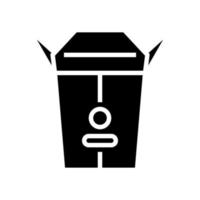illustration vectorielle d'icône de glyphe de boîte de nourriture à emporter vecteur