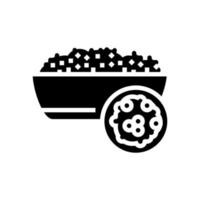 illustration vectorielle d'icône de glyphe de gruau de couscous vecteur