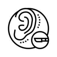 illustration vectorielle de l'icône de la ligne de chirurgie de l'oreille vecteur