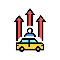 illustration vectorielle de l'icône de couleur du cours d'amélioration des conducteurs matures vecteur