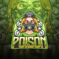 création de logo de mascotte poison esport vecteur