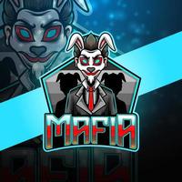 création de logo de mascotte mafia esport vecteur