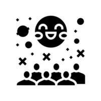 illustration vectorielle de l'icône du glyphe de la fête des enfants de l'espace vecteur