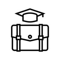 illustration vectorielle de l'icône de la ligne de processus éducatif vecteur