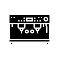 illustration vectorielle d'icône de glyphe de machine à café professionnelle vecteur