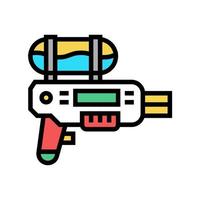 pistolet à eau pour illustration vectorielle d'icône de couleur de jeu d'été