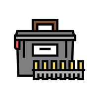 illustration vectorielle d'icône de couleur de boîte de munitions vecteur