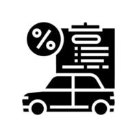 acheter une illustration vectorielle d'icône de glyphe de prêt de voiture vecteur