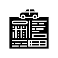illustration vectorielle d'icône de glyphe d'histoire de service de voiture vecteur